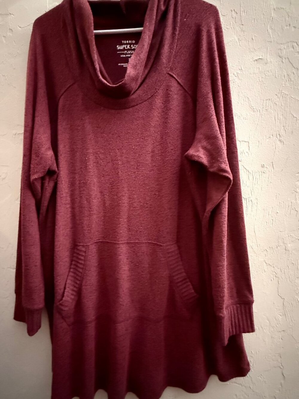 Torrid Super Soft Plush, Sweater Top, Red, 22-24